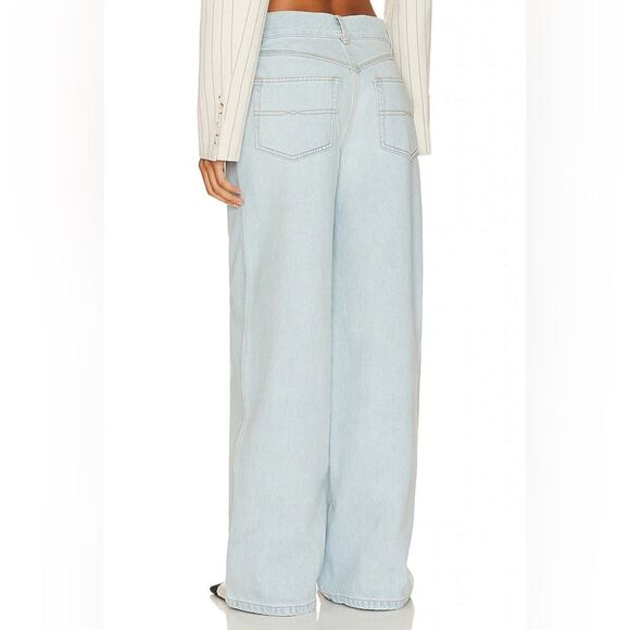 Ronny Kobo NWT! Mari Wide Leg Pant in Light Wash Size 28 - Picture 6 of 15